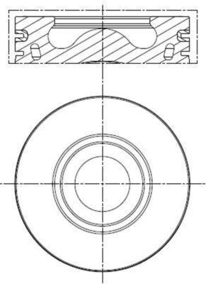 MAHLE Piston + Piston Ring 0.50 (-0.20 mm Short) for Ford Transit V347/V362-63 & Ranger 2.2L 155Ps — Pistons & Rotating