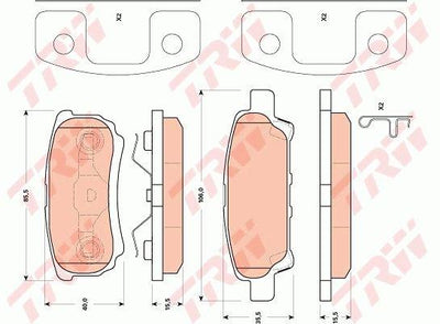 TRW GDB4143 Brake Pad Rear Chrysler Sebring 2.0 Vvt 07-10 — Brake Pads