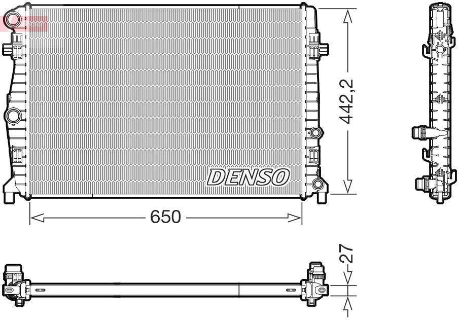 Denso DRM32058 Motor Su Radiator Polo Taigo T-Cross A1 Arona Ibiza Fabia Scala Kamiq 18- 1.0 TSI 1.6Tdi Dk — Radiators & Fans