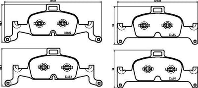 Brembo P85164 Brake Pad Front Audi A4/A5/A6/A7/Q5 2016-2019 250x127x127 — Brake Pads