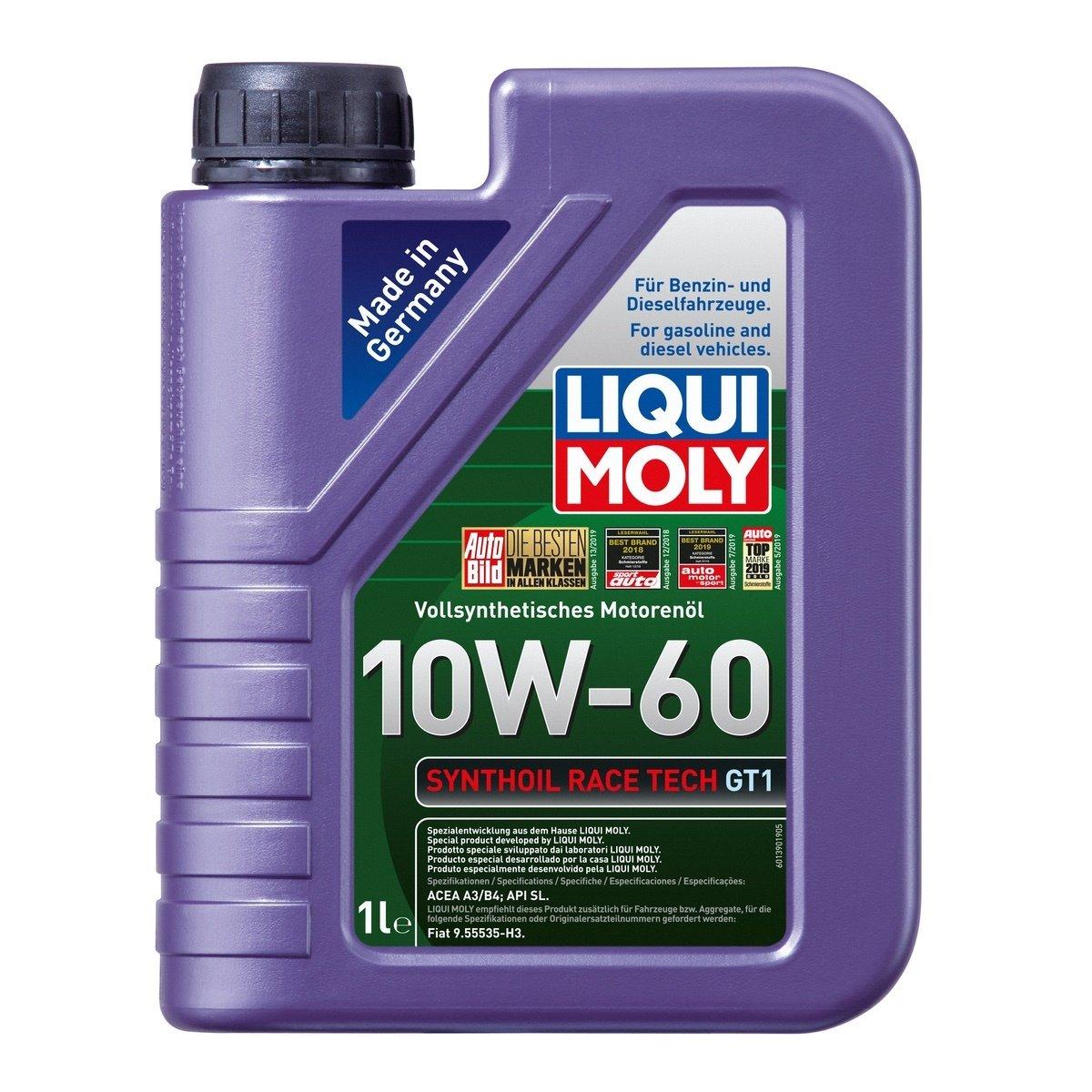 Liqui Moly 8908 Synthoil Race Tech GT1 10W-60 Motor Oil 1 Litre (8908) — Fluids & Chemicals