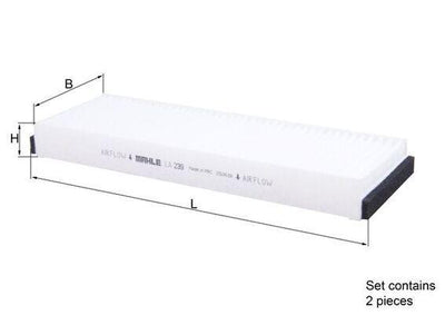 Mahle LA239-S Cabin Air Filter Audi A6 20Tfsi E1944li-2 / Ah247-2 (without Carbon) — Air & Cabin Filters