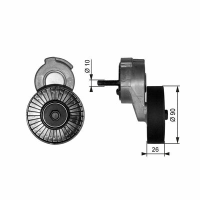 GATES V-Belt Tensioner Pulley - Compatible Voyager Models — Pulleys & Tensioners