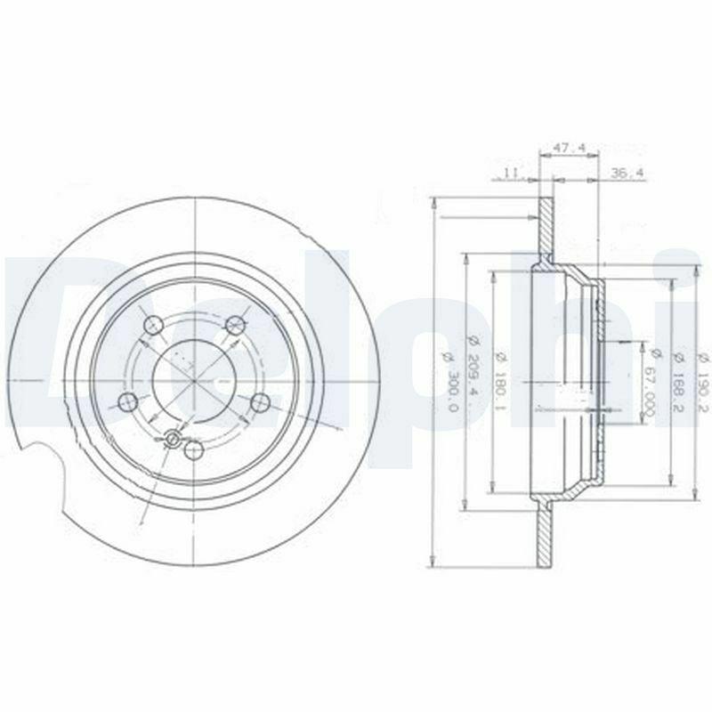 Delphi BG3725 Disc Brake - S.S-W220 (S280-S320) — Brake Rotors & Drums