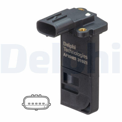 Delphi AF10493-12B1 Mass Air Flow Sensor Opel Insignia B B16dth-B16dte / Captiva C140 2.0D — Engine Management Sensors