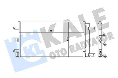 KALE Climate Radiator Condenser - Fits 02 Doblo 1.4-1.6 — Condensers & Evaporators