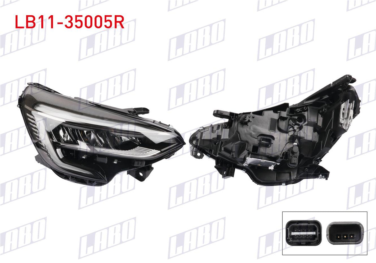 LABO LB11-35005R Headlight Right Chrome Inner Renault Clio V 2021 — Headlights