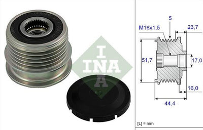 INA 535011210 Fiat Doblo 3 2012- Alternator Pulley Doblo Bravo II 1.6 JTD — Starting & Charging
