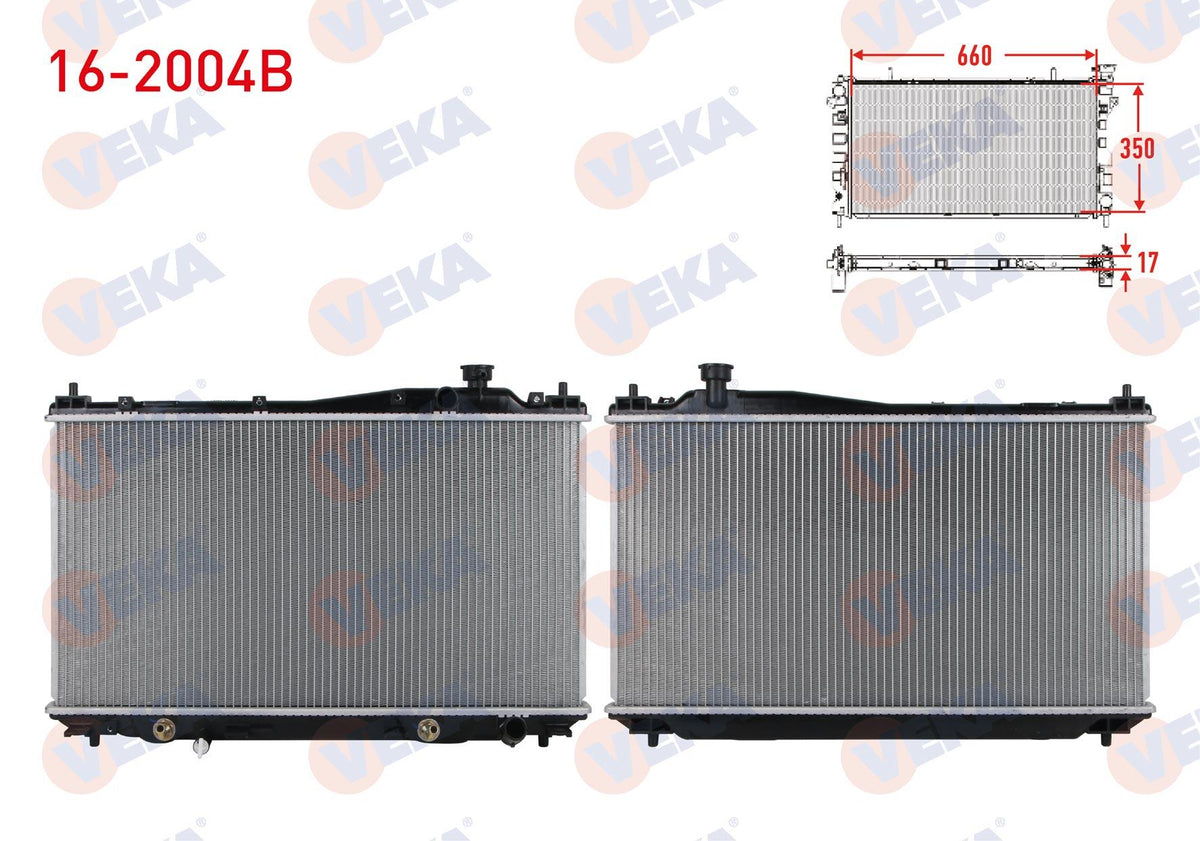 Veka 16-2004B Su Radiator Brazing Honda Civic 1.4I A-T 2001-2006 — Radiators & Fans