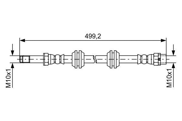 Bosch 1987481727 Brake Hose Rear 1 2 Series F45 F46 F39 F40 F44 F48 — Brake Hydraulics