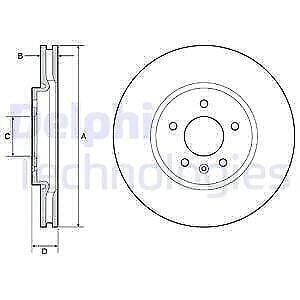 Delphi Front Brake Disc - Opel Astra J 1.6 Turbo GTC — Brake Rotors & Drums