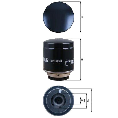 MAHLE OC593-4 Oil Filter — Oil Filters