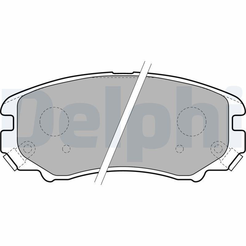 Delphi LP1902 Front Brake Pads Fit Compatible with Hyundai Elantra