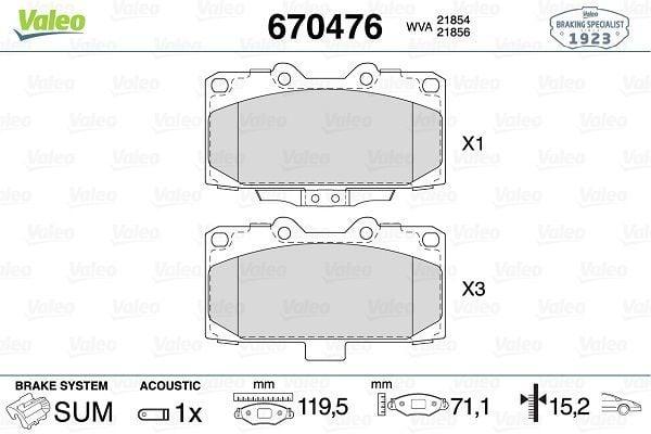 VALEO 670476 — Brake Pads