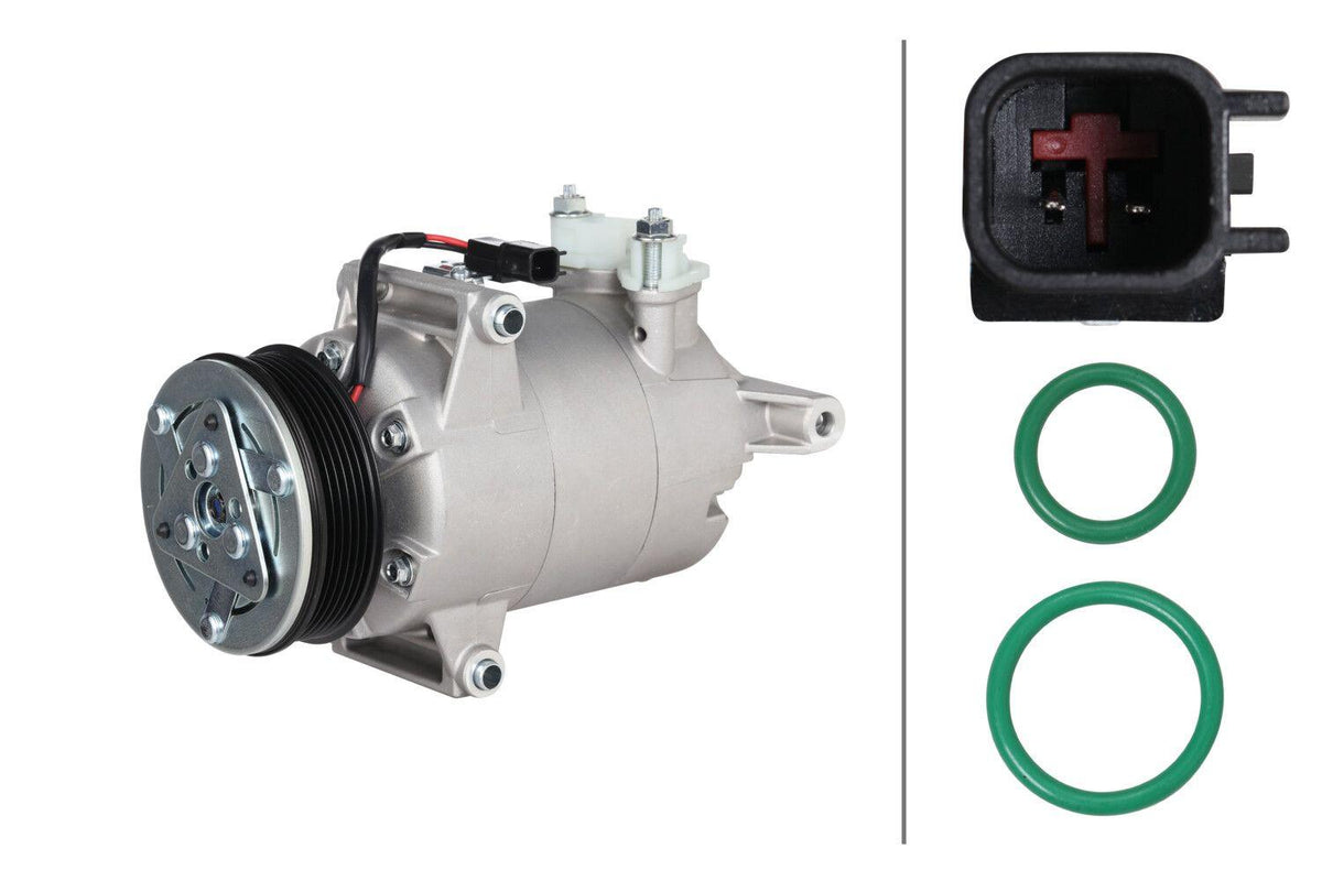 Hella 8FK366202-771 A/C Compressor Transit Custom V362 2.2 TDCi Front Wheel Drive 12 >