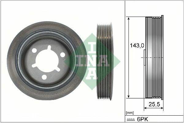 INA Crank Pulley 544014510 — Pistons & Rotating