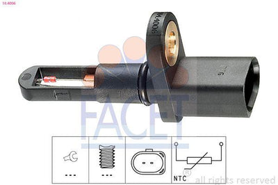 Facet 10.4006 Air Temperature Sensor Octavia 01 > 08 Superb 02 > 08 Passat 01 > 05 — Temperature Sensors & Switches