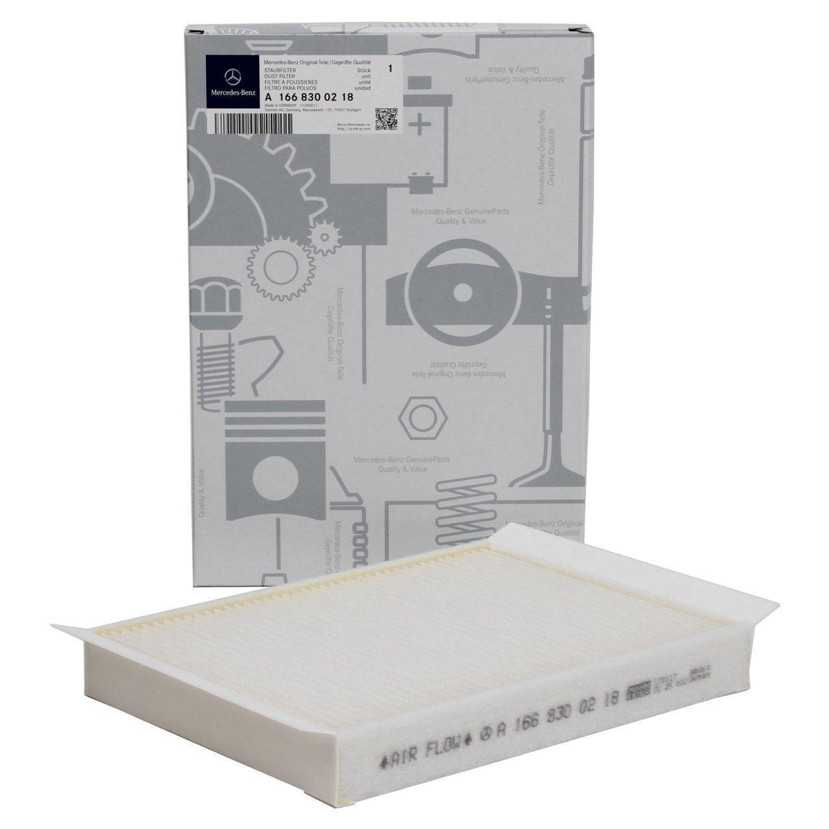 Mercedes-Benz Carbonless Cabin Filter for W205 Models - Compatible with All Variants — Air & Cabin Filters