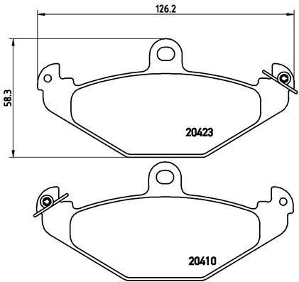 Brembo P59026 Brake Pad Rear Low-Met Opel — Brake Pads
