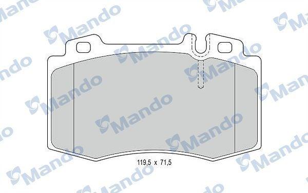 MANDO MBF015668 Front Brake Pads - ECE R90 Approved for C-Class (W203) and E-Class (W211)