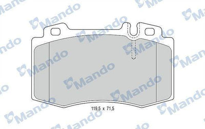 MANDO MBF015668 Front Brake Pads - ECE R90 Approved for C-Class (W203) and E-Class (W211)