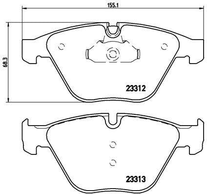 BREMBO P06054 Brake Pad Set - Front for E-60 E-65 E-66 — Brake Pads