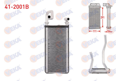 Veka 41-2001B Heater Core Brazing Honda Cr-V I 2.0i 16V 1995-2002 — Heater & Blower