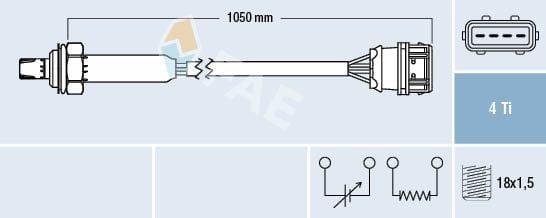 FAE 77360 Lambda Sensor - Automotive Part for 1.9-2.0 Engines — Oxygen & Air-Fuel