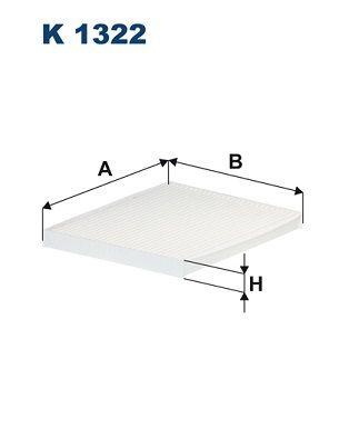 Filtron K1322 Cabin Air Filter Fiat 500 Panda 12= > — Air & Cabin Filters