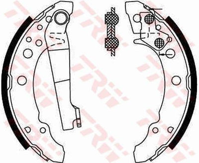TRW GS8166 Handbrake Shoes - 180X31mm for VW Golf, Polo, Seat Ibiza — Brake Cables & Hardware