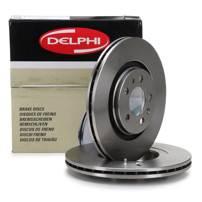 Delphi Audi A3 Front Brake Disc Kit - 15-16 Inch Fit for 1997-2003 — Brake Rotors & Drums