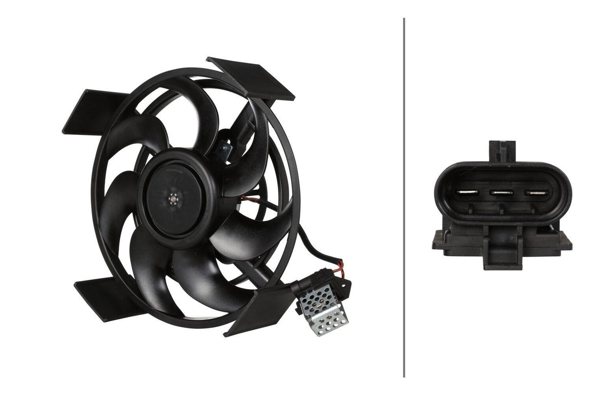 Hella 8EW366420-581 Opel Astra G/H GTC/Zafira B Fan Motor A/C with Shroud 1.4-1.6 1.7/1.9 CDTi — Motors, Pumps & Antennas