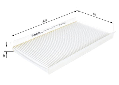 Bosch 1987432015 Cabin Air Filter Corsa B Combo B Tigra 93>00 — Air & Cabin Filters