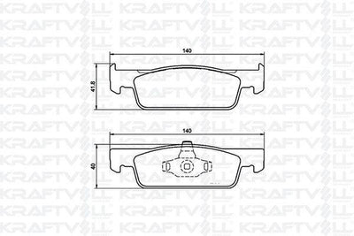 Kraftvoll 07010067 Brake Pad Front (Set) Symbol II 08-III 12-Logan II 12-Sandero II 12-K:17,8 mm G:140 mm — Brake Pads