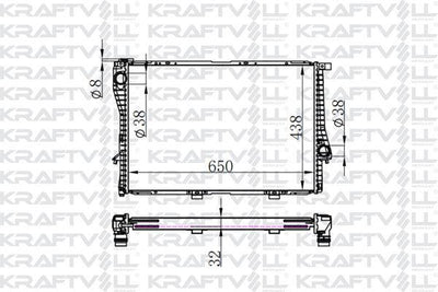 Kraftvoll 08040096 Motor Su Radiator BMW E39 E38 M52 M54 Radiator — Radiators & Fans