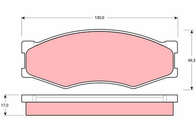 TRW GDB318 Front Brake Pad Nissan Vanetta 86-95 Infiniti 90-93 Faırlady 84-90 300 Zx 84-90 Bluebırd 85-90 Cedr — Brake Pads