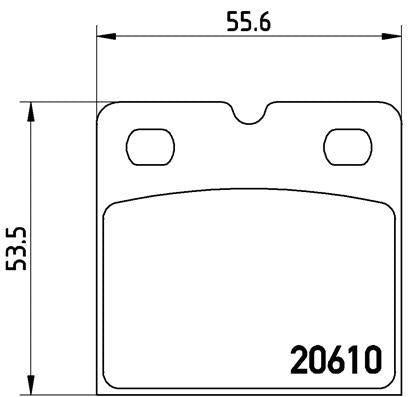 Brembo P02001 Brake Pad Rear Low-Met Tesla