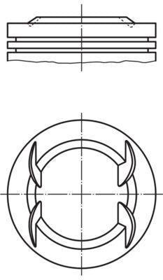 Mahle 011PI00111000 Piston + Piston Ring (79,00mm) Std Z16xer A16xer Astra H /J Insignia Cruze — Pistons & Rotating