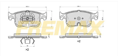 Fremax FBP-2227 Front Brake Pad (Corbon Formula) VW Caddy 2020 > Golf8 2020 1 — Brake Pads