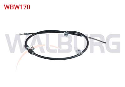 WALBURG WBW170 El Brake Cable Rear Left with Disc Citroen C-Crosser (Ep) / Mitsubishi Outlander II — Brake Cables & Hardware