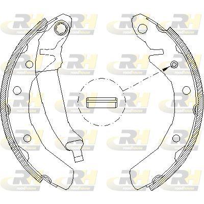 ROADHOUSE 4086.00 Brake Shoe Set — Brake Cables & Hardware