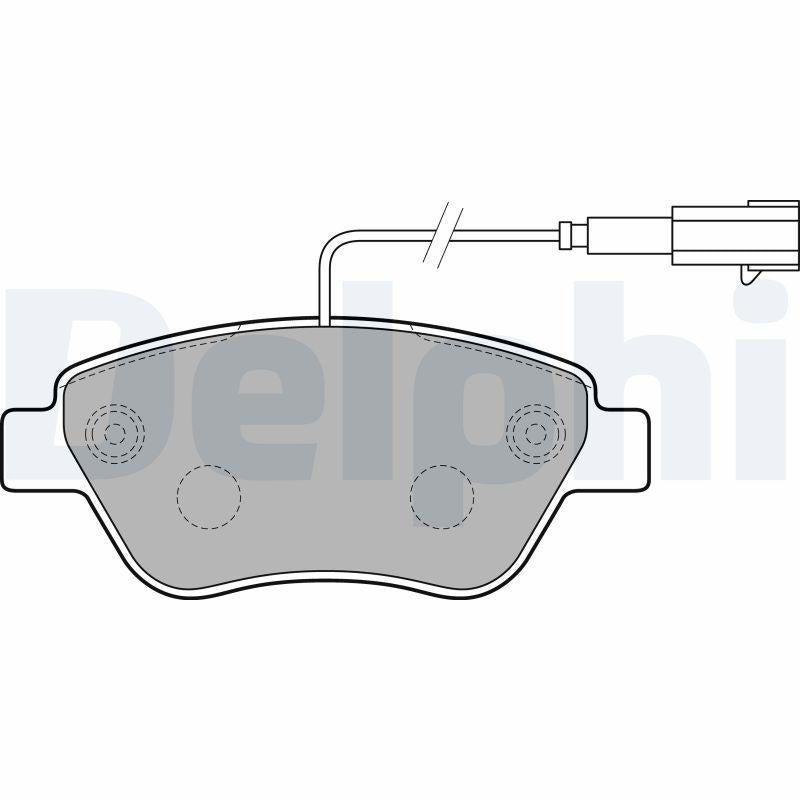 Delphi LP2276 Brake Pad Front 500 312 07> Fiorino 225 07> 1.4 1.3 D Multijet 0.9 Natural Power