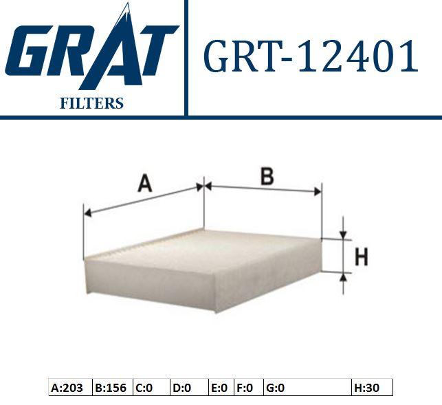OUTLET 12401 Cabin Air Filter (Citroen: C3 II Ds3 1.6 HDi 09-/ Peugeot :207 1.4 1.6 16V 1.4Hdi 1.6 HDi 06 -)