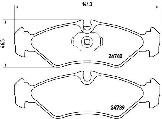 BREMBO P50081 Brake Pads - Rear Brake Pads for VW LT & Mercedes Sprinter