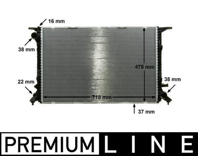Mahle CR 911 000P Motor Water Radiator Audi A4 A5 A6 A7 Q5 TT — Radiators & Fans