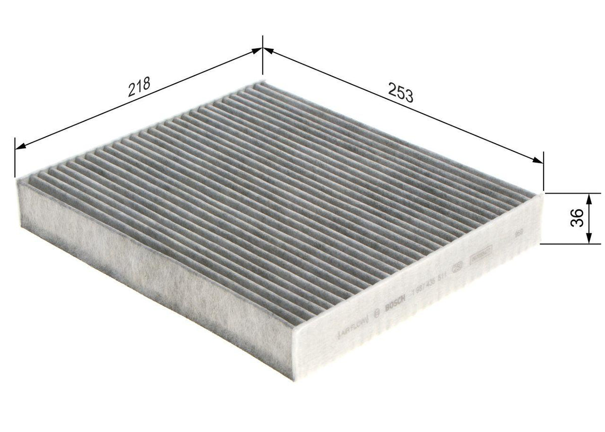 Bosch 1987435511 Porsche Panamera Cabin Air Filter with Carbon 97057362300 09 > 16 — Air & Cabin Filters