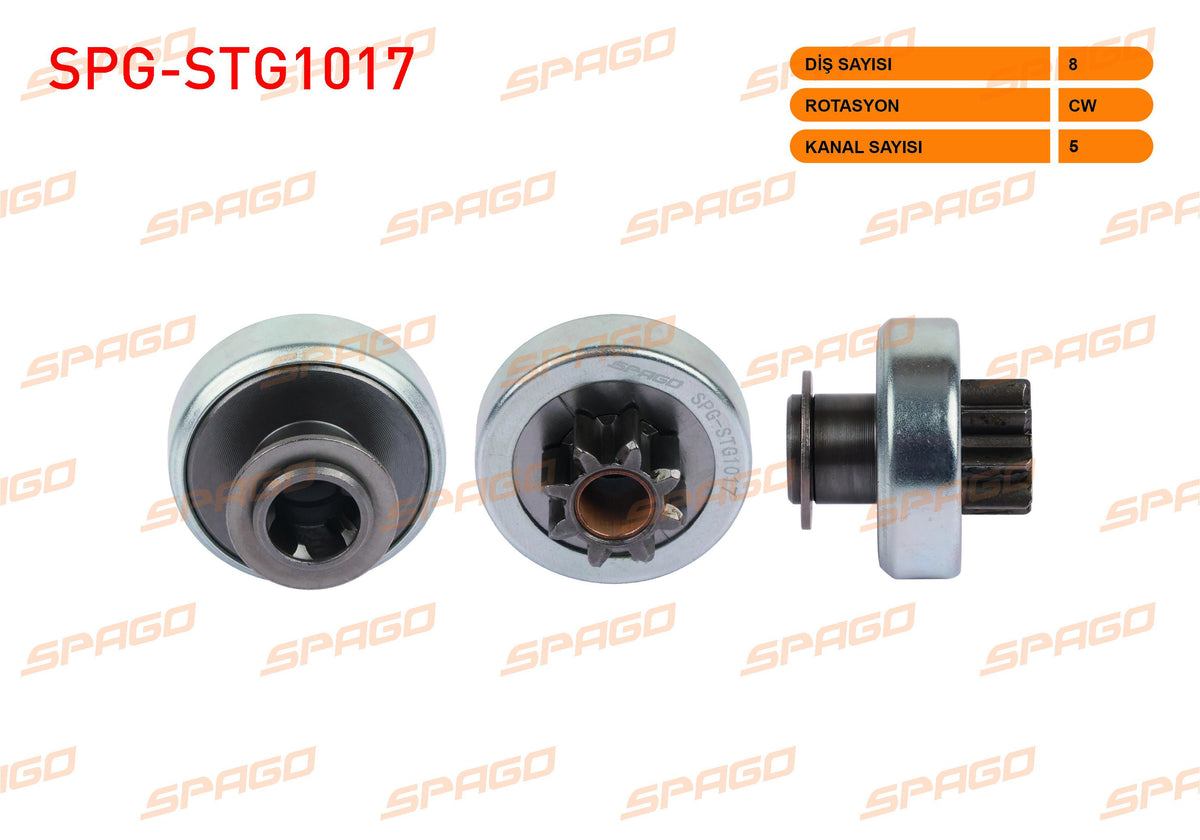 SPAGO SPG-STG1017 Starter Gear 8 Outer Cw 10 Kanal Renault Clio II 1.4 1998-2005 / Megane II 1.4-1.6 20 — Starting & Charging