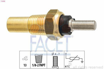FACET 7.3028 - Coolant Temperature Sensor for Ford Dodge Anadol — Temperature Sensors & Switches