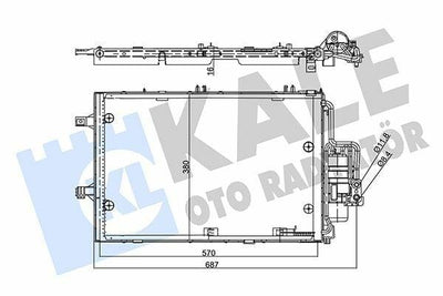 Kale Car Radiator Condenser 358255 - Compatible with Opel Combo, Corsa C, Tigra (2001-2004) — Condensers & Evaporators
