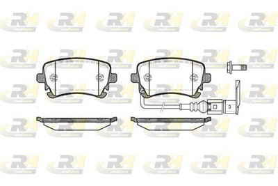 ROADHOUSE 2897.11 Brake Pad Rear with Connector Vag Trasporter T5-T6 04 > — Brake Pads